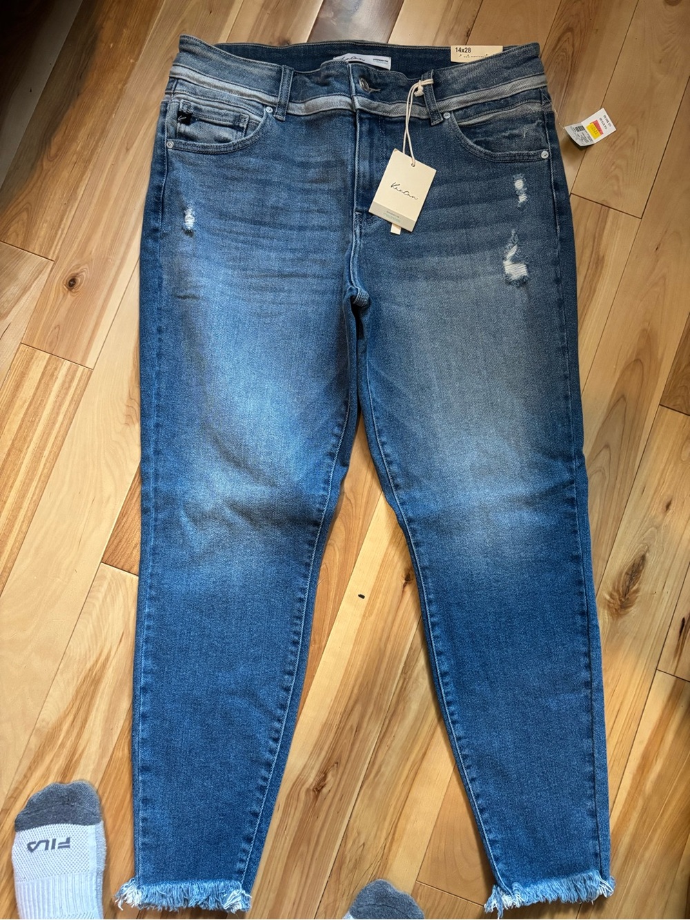 KanCan Dark Blue Distressed Skinny Jeans